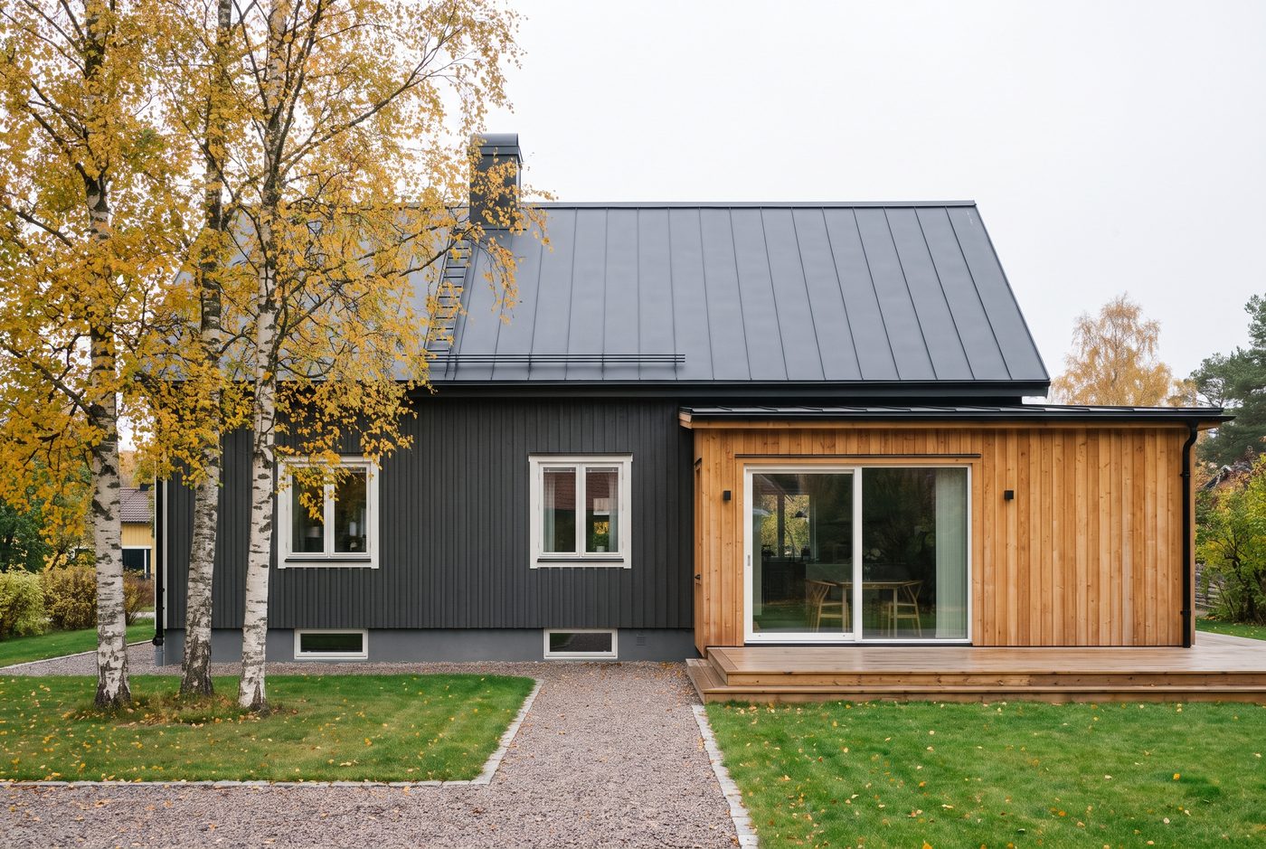 Villan efter tillbyggnaden